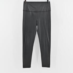 7 FOR ALL MANKIND Leggings Womens Size XS Solid Black Faux Leather Pull On Pants
